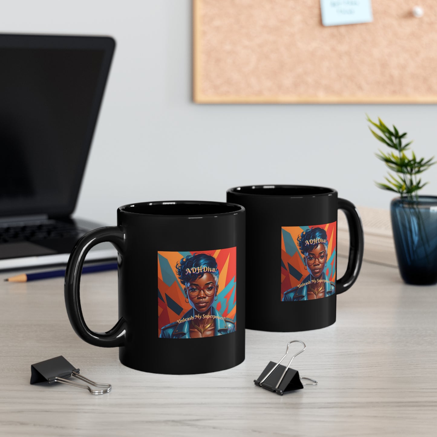 ADHDiva: Unleash My Superpower 11oz Black Mug