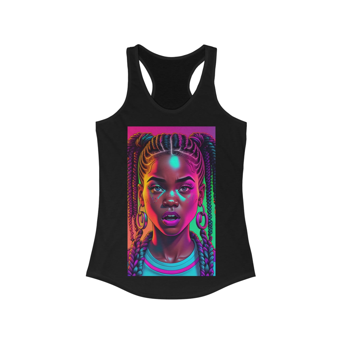 ADHD Dazzle - Melanin Blaze Women's Ideal Racerback Tank