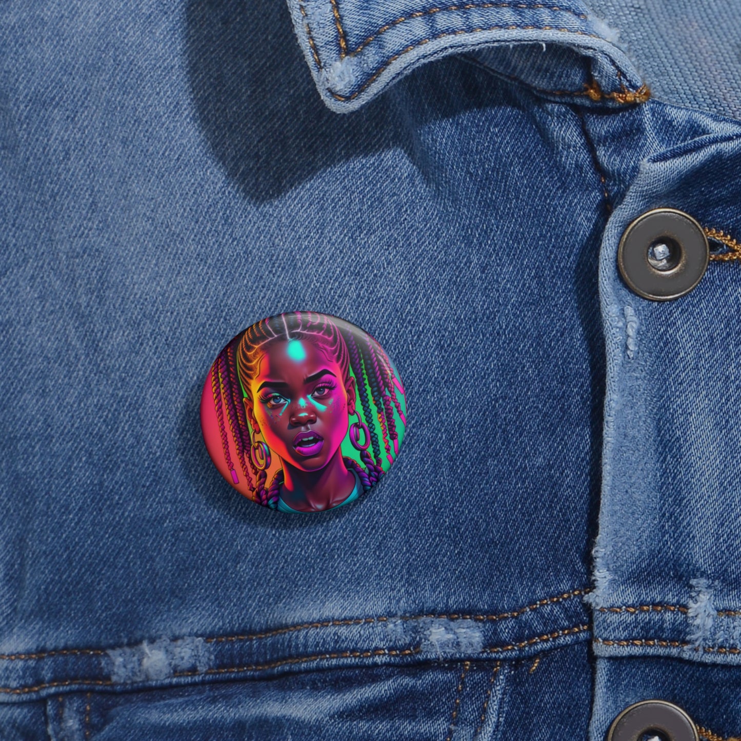 ADHD Dazzle - Melanin Blaze Custom Pin Buttons