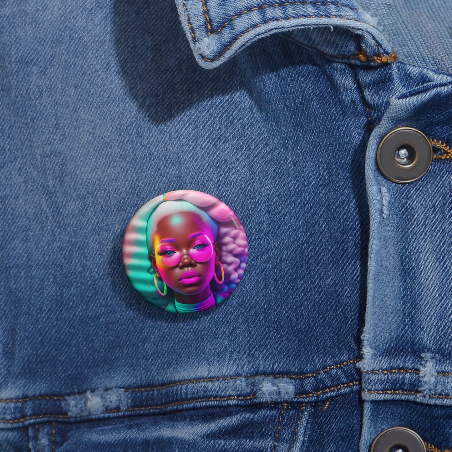 Bold Minds - Melanin Divine Custom Pin Buttons