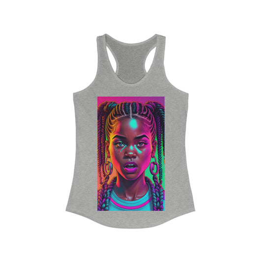 ADHD Dazzle - Melanin Blaze Women's Ideal Racerback Tank