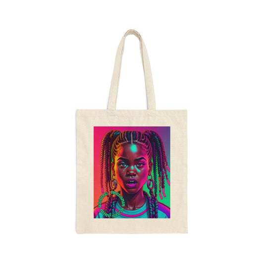 ADHD Dazzle - Melanin Blaze Cotton Canvas Tote Bag