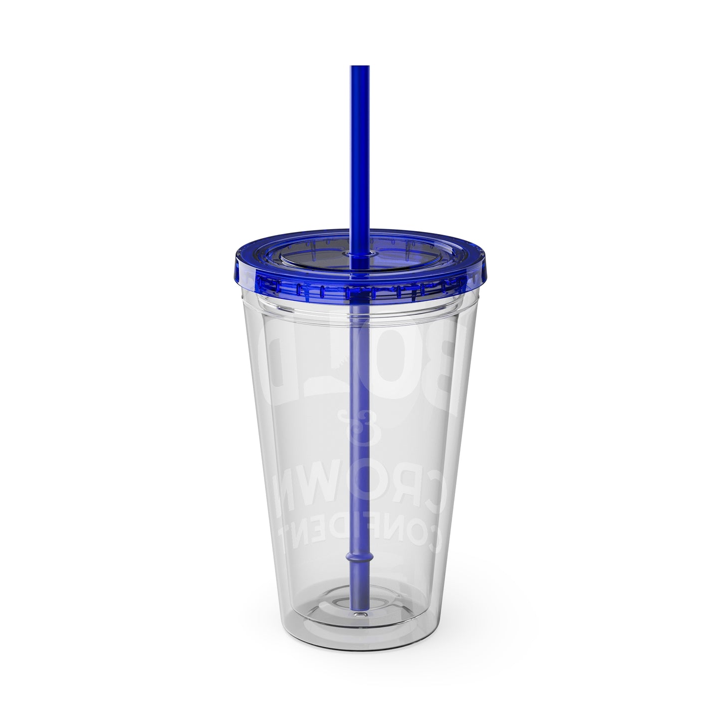 Bold and Crown Confidence Sunsplash Tumbler with Straw, 16oz