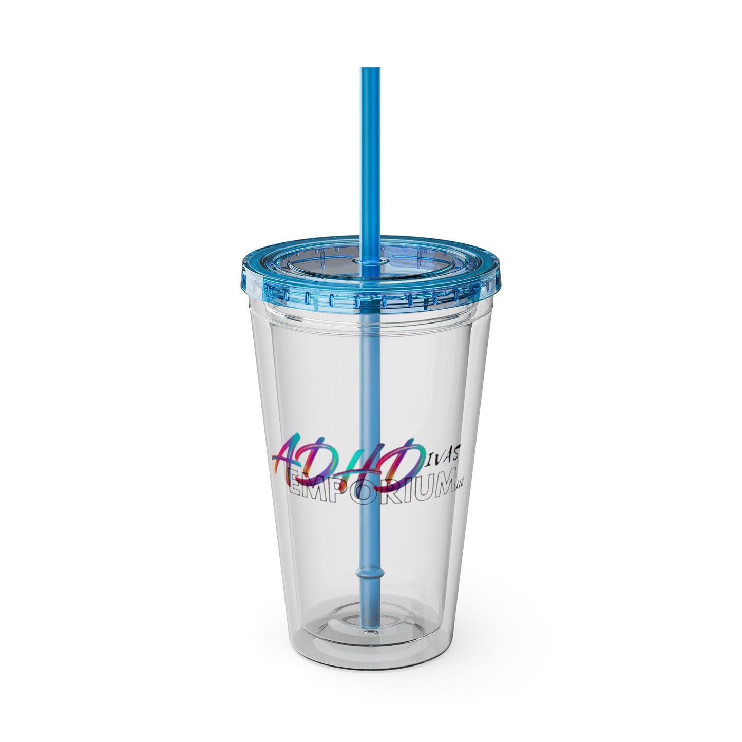 ADHDivas Emporium Sunsplash Tumbler with Straw, 16oz