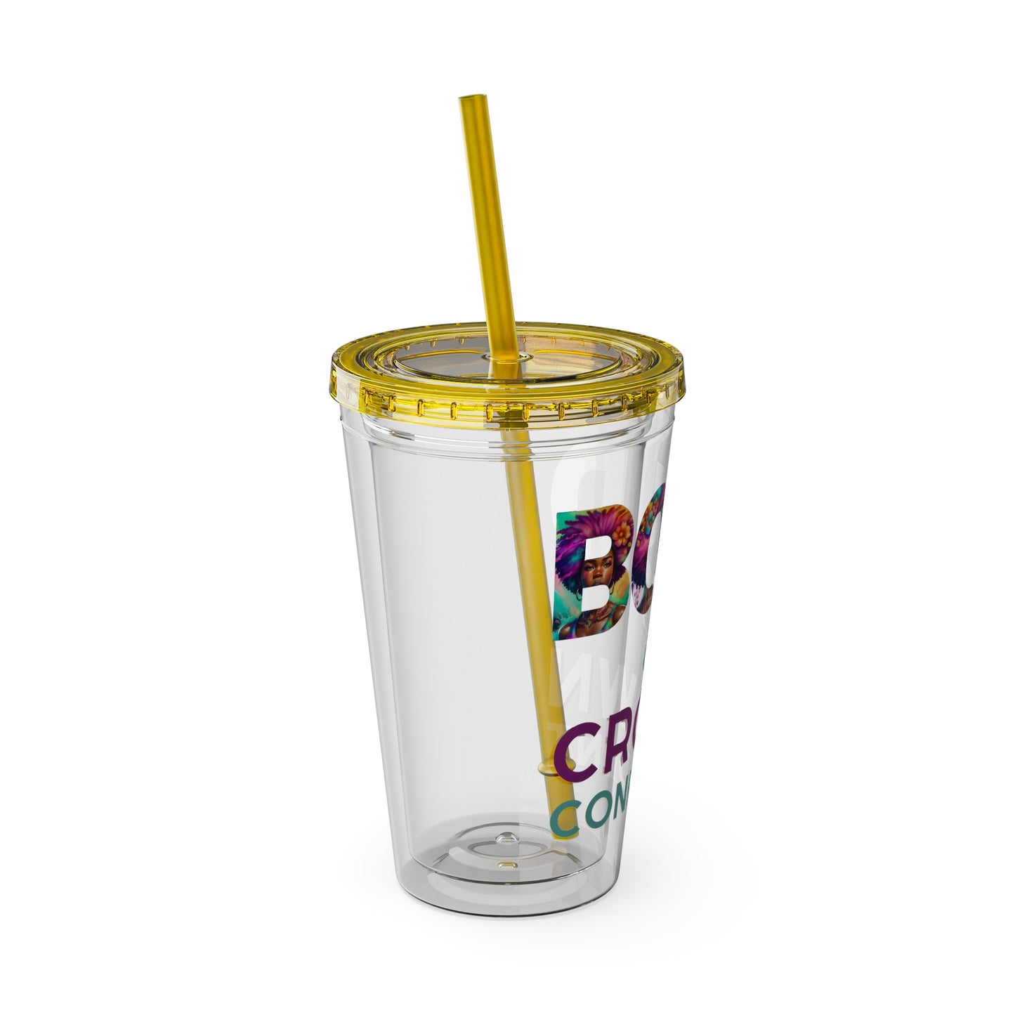 Bold and Crown Confidence Sunsplash Tumbler with Straw, 16oz