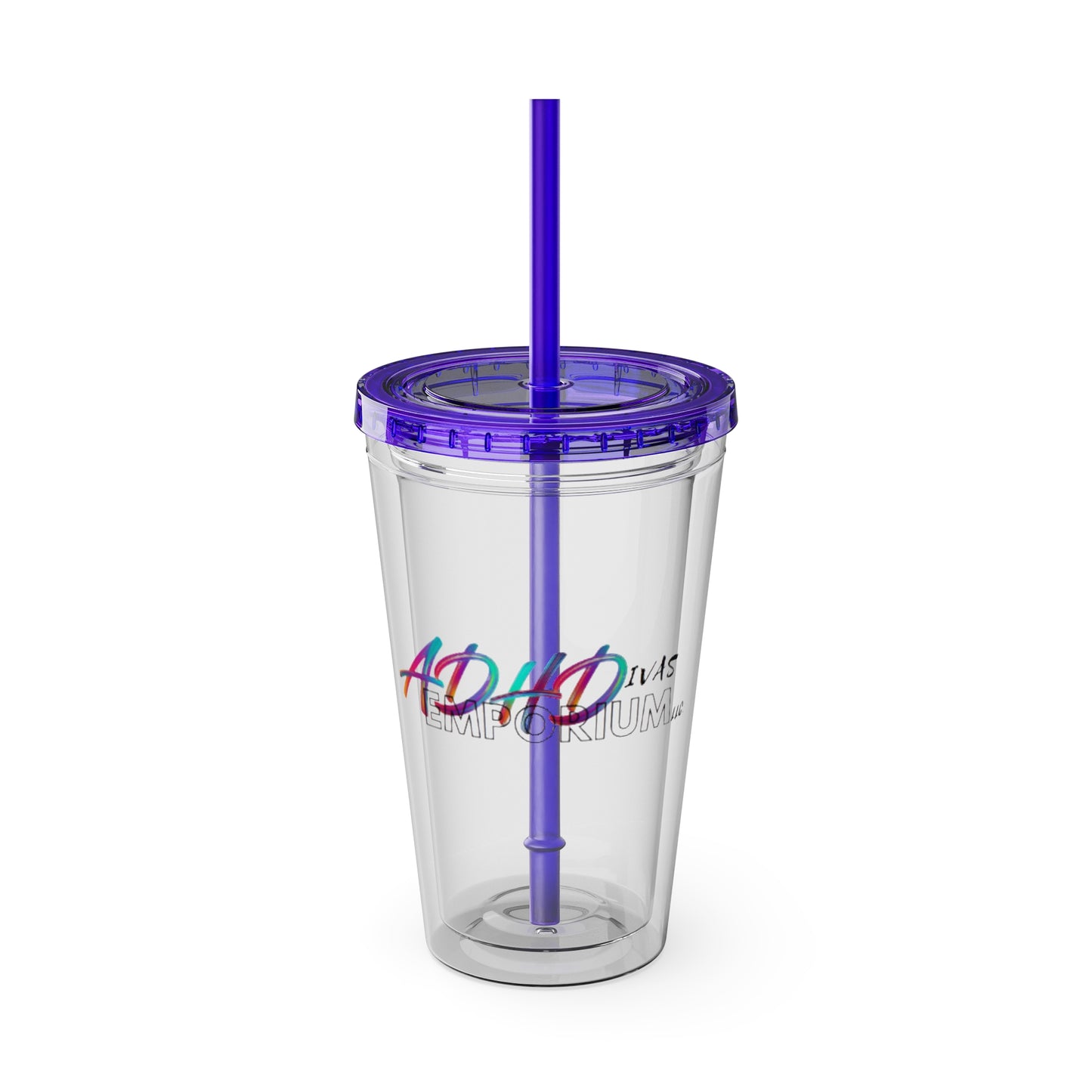 ADHDivas Emporium Sunsplash Tumbler with Straw, 16oz