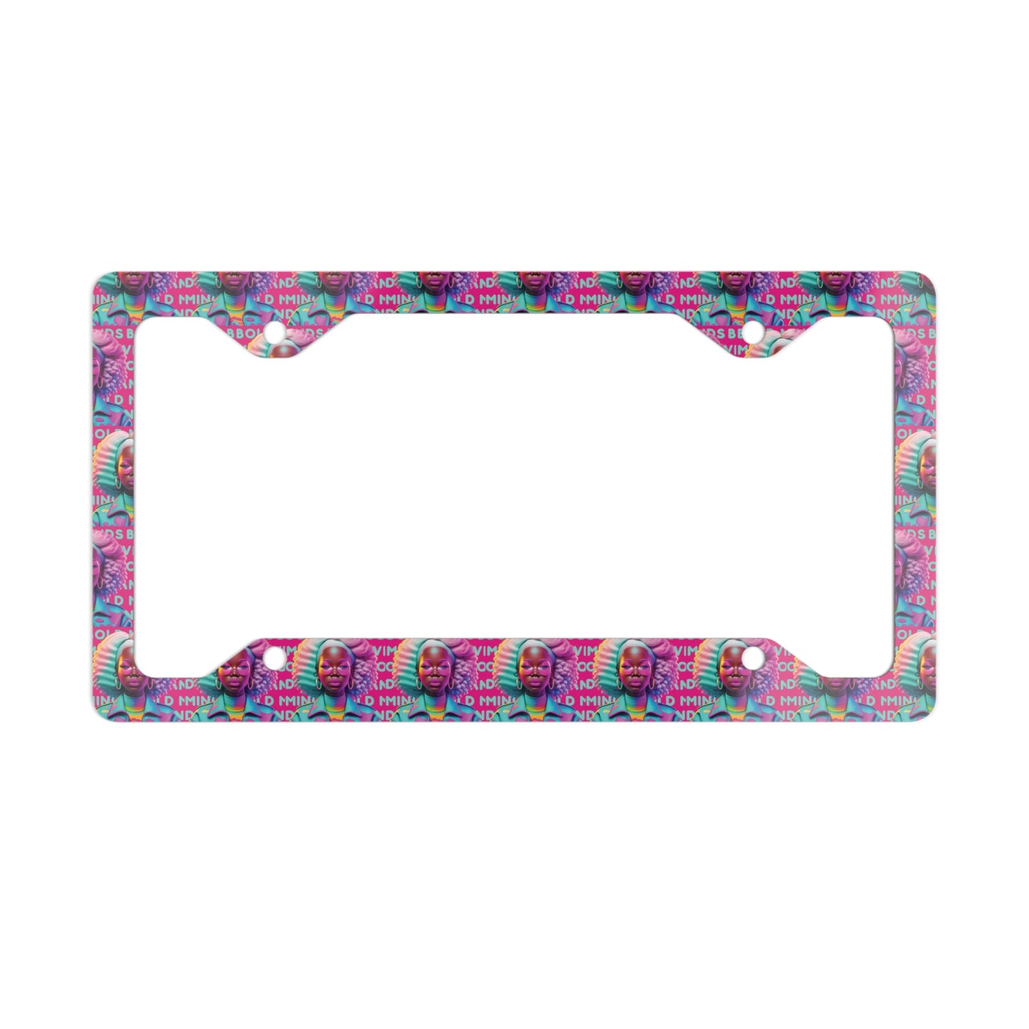 Bold Minds Melanin Divine Metal License Plate Frame