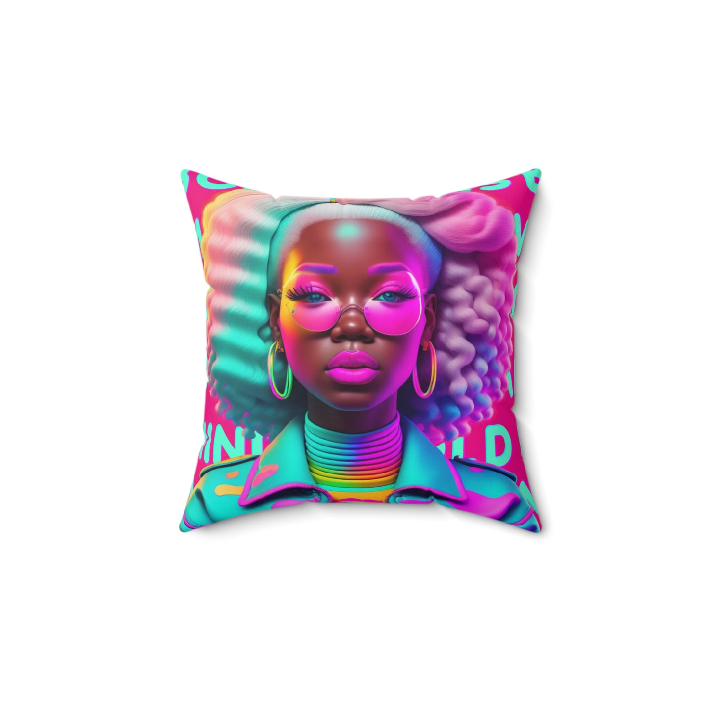 Bold Minds- Melanin Divine Spun Polyester Square Pillow