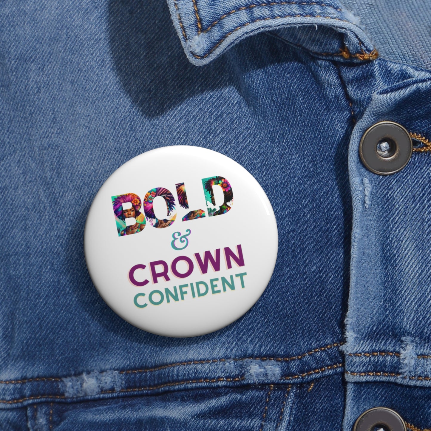 ADHD Crown Confidence - Custom Pin Buttons