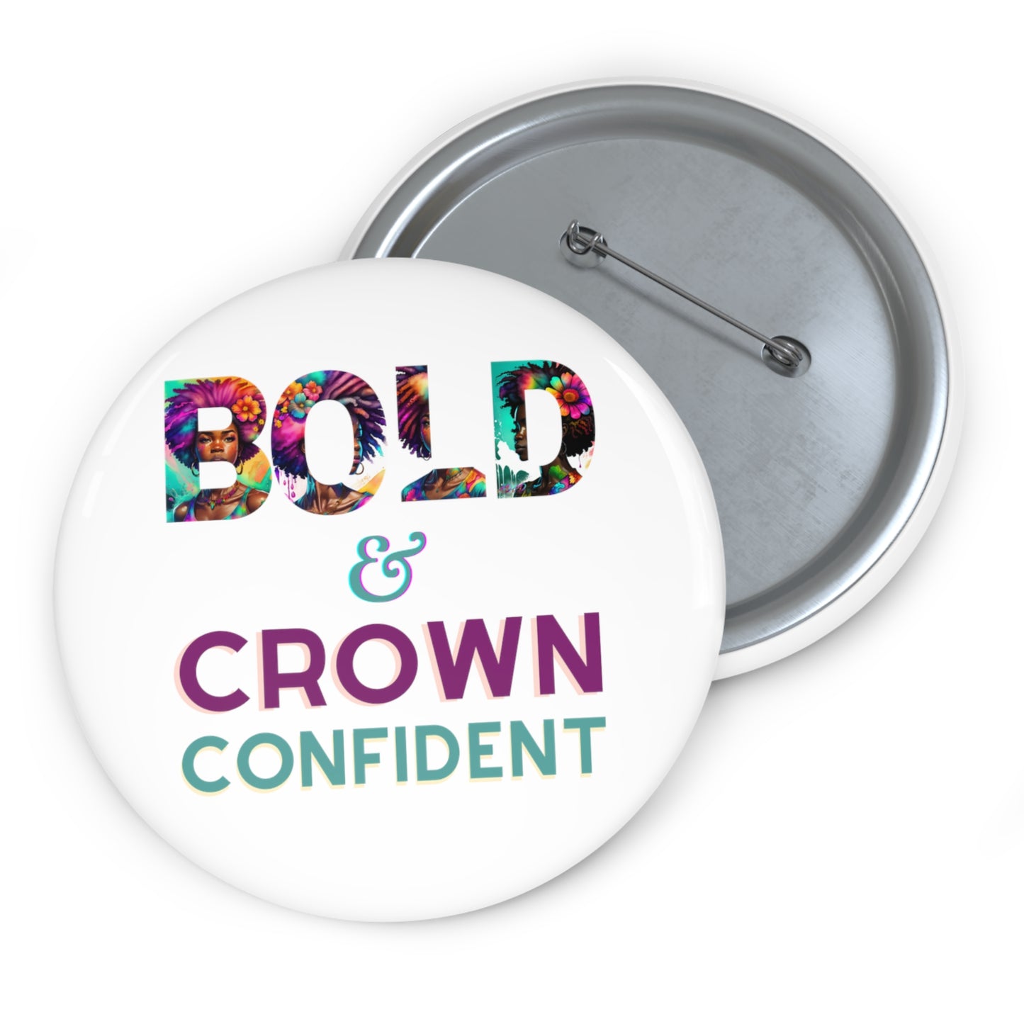 ADHD Crown Confidence - Custom Pin Buttons