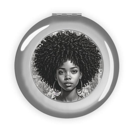 Crowned in Confidence Compact Travel Mirror