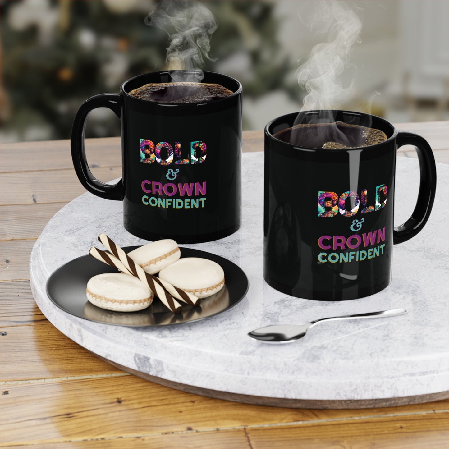 Crown Confidence/Bold#2 Black Coffee Mug, 11oz