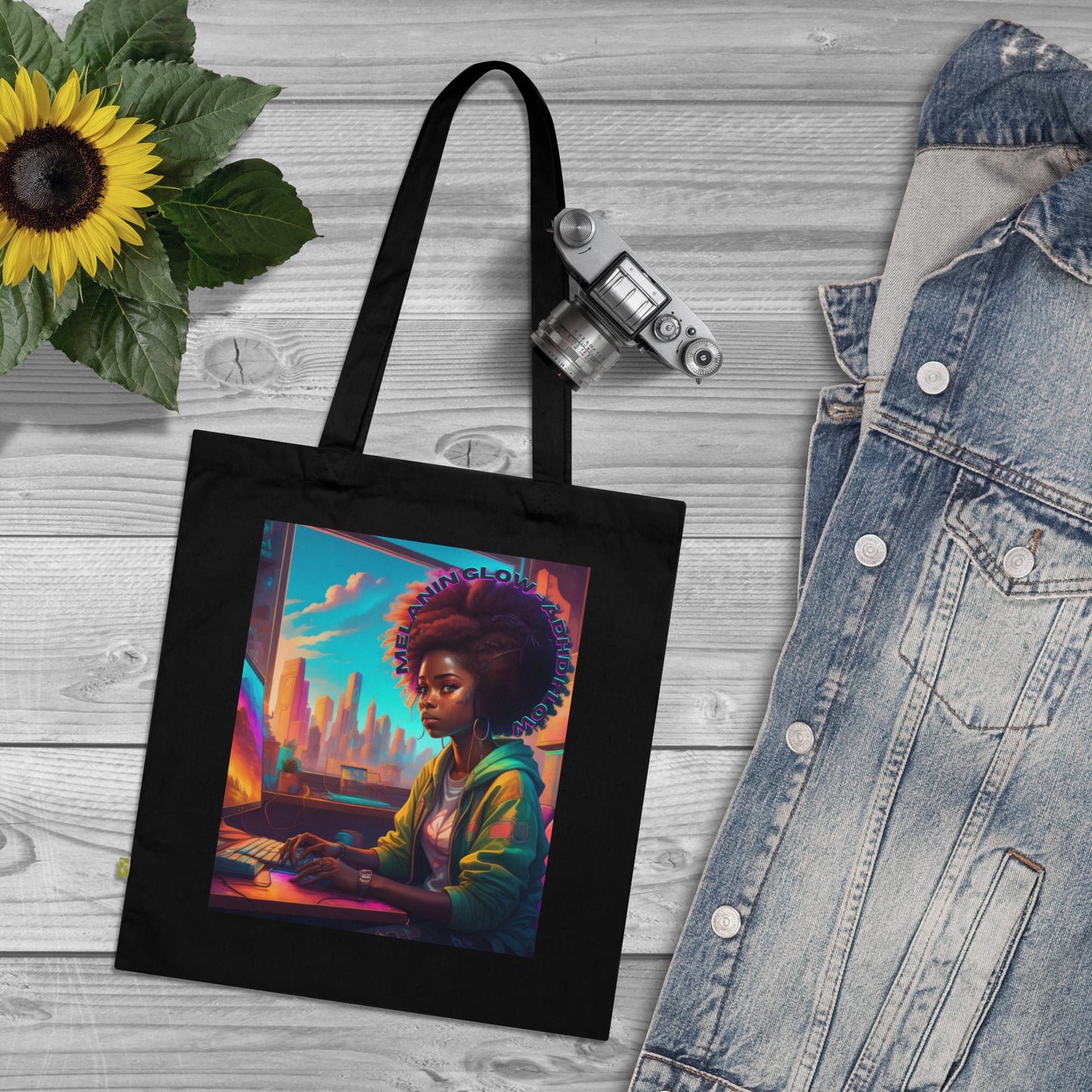 Melanin Glow - ADHD Flow Organic Cotton Tote Bag