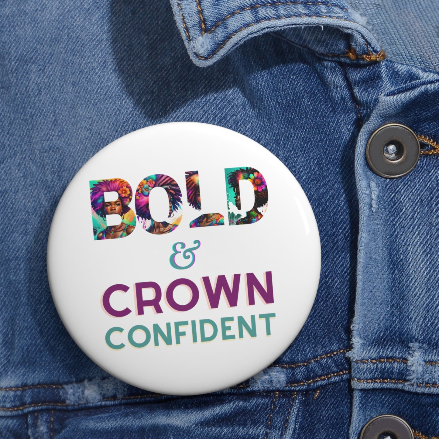 ADHD Crown Confidence - Custom Pin Buttons