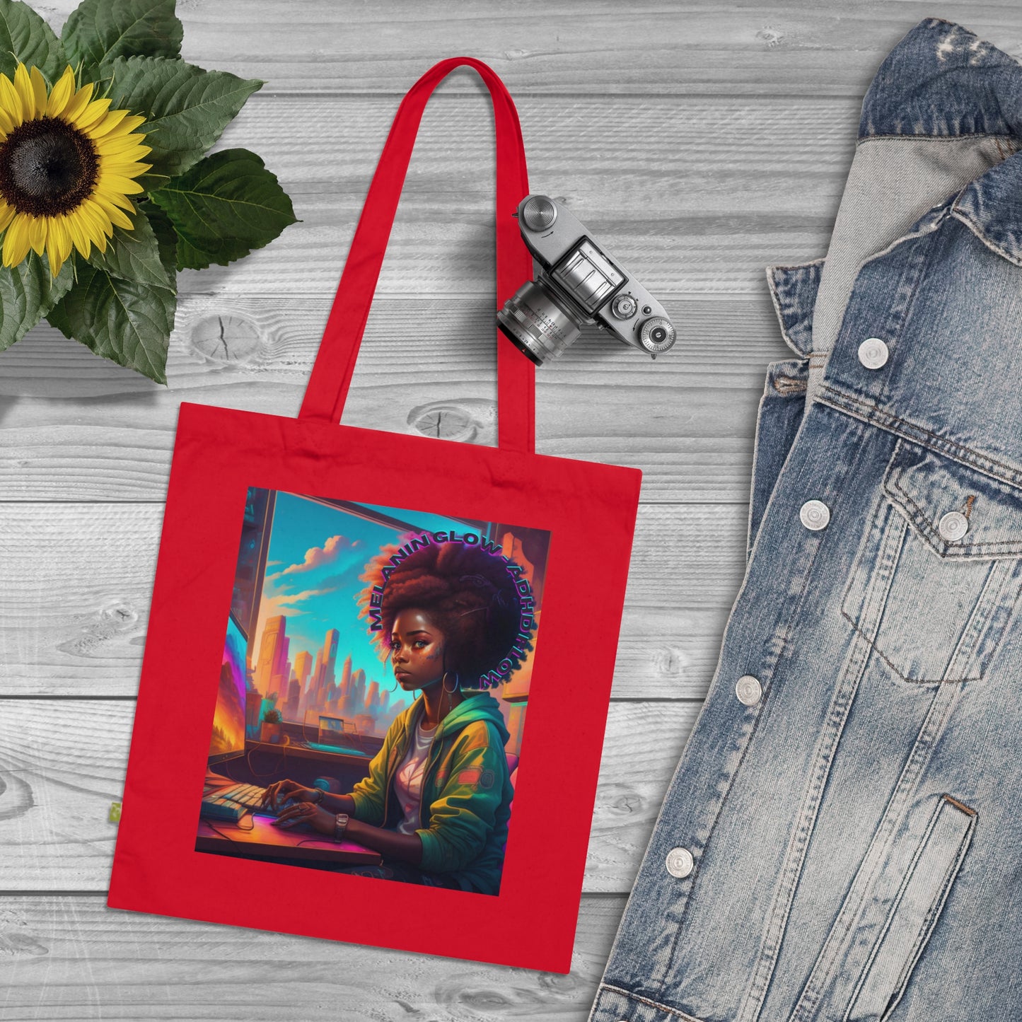 Melanin Glow - ADHD Flow Organic Cotton Tote Bag