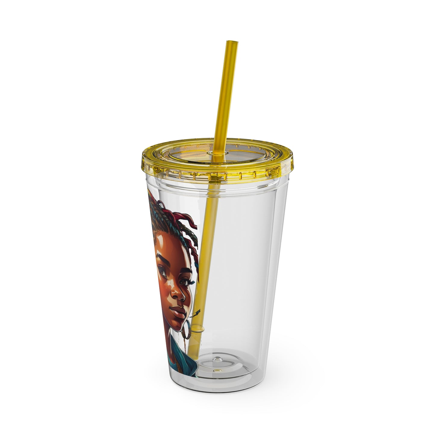 I Am Unique Sunsplash Tumbler with Straw, 16oz