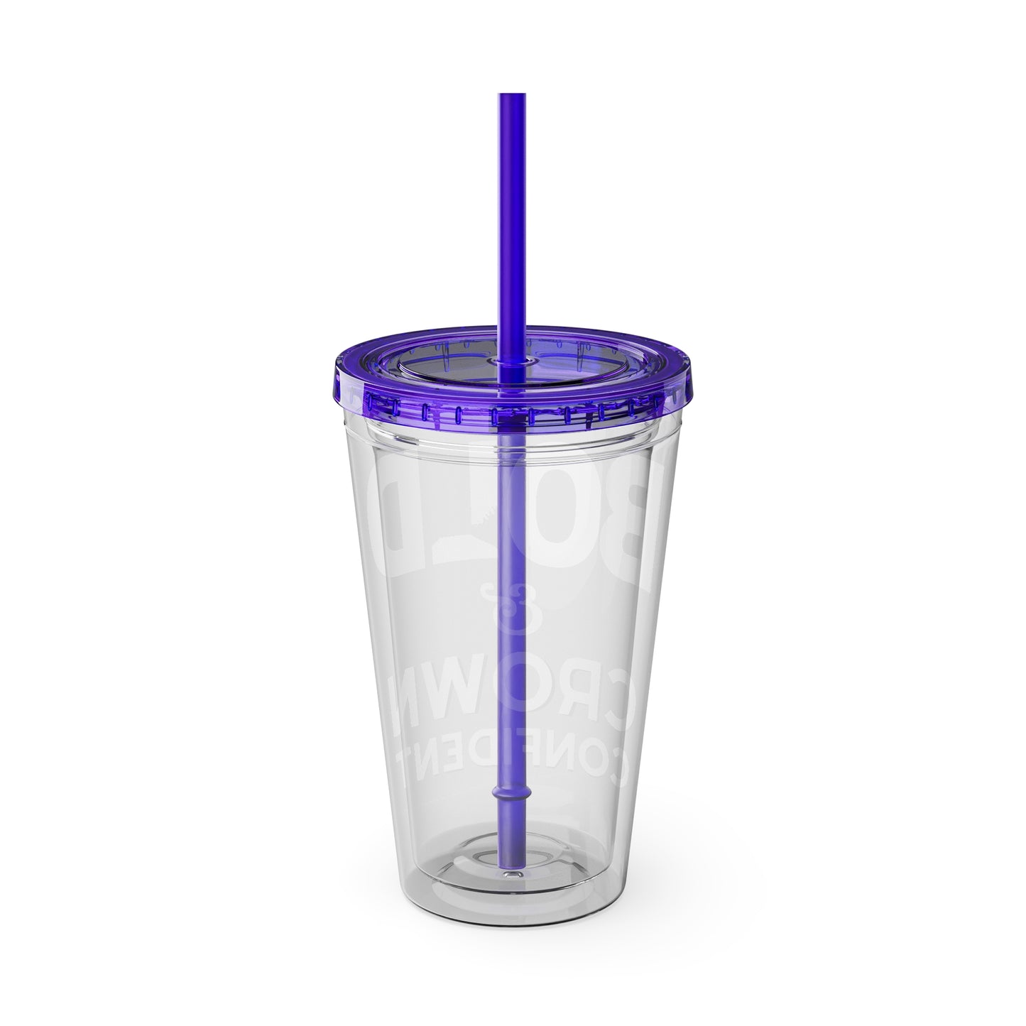 Bold and Crown Confidence Sunsplash Tumbler with Straw, 16oz