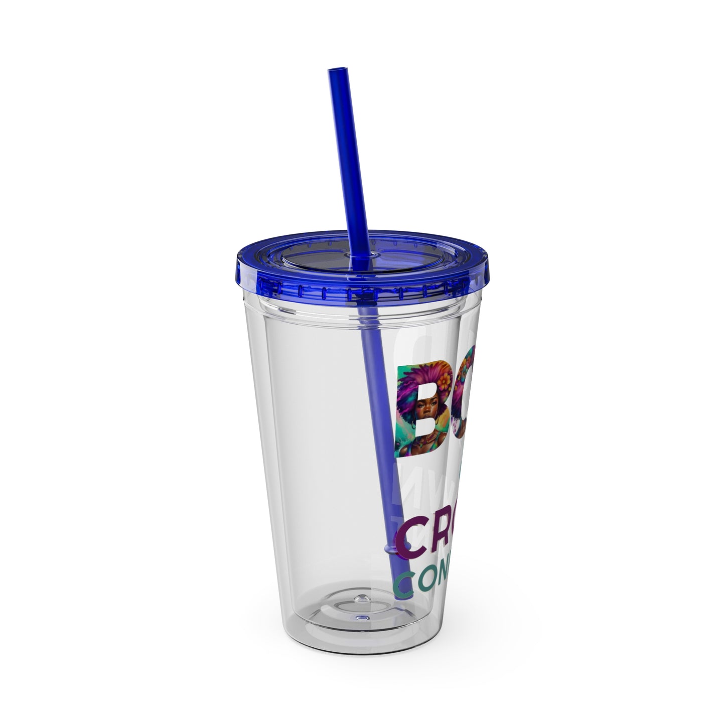 Bold and Crown Confidence Sunsplash Tumbler with Straw, 16oz