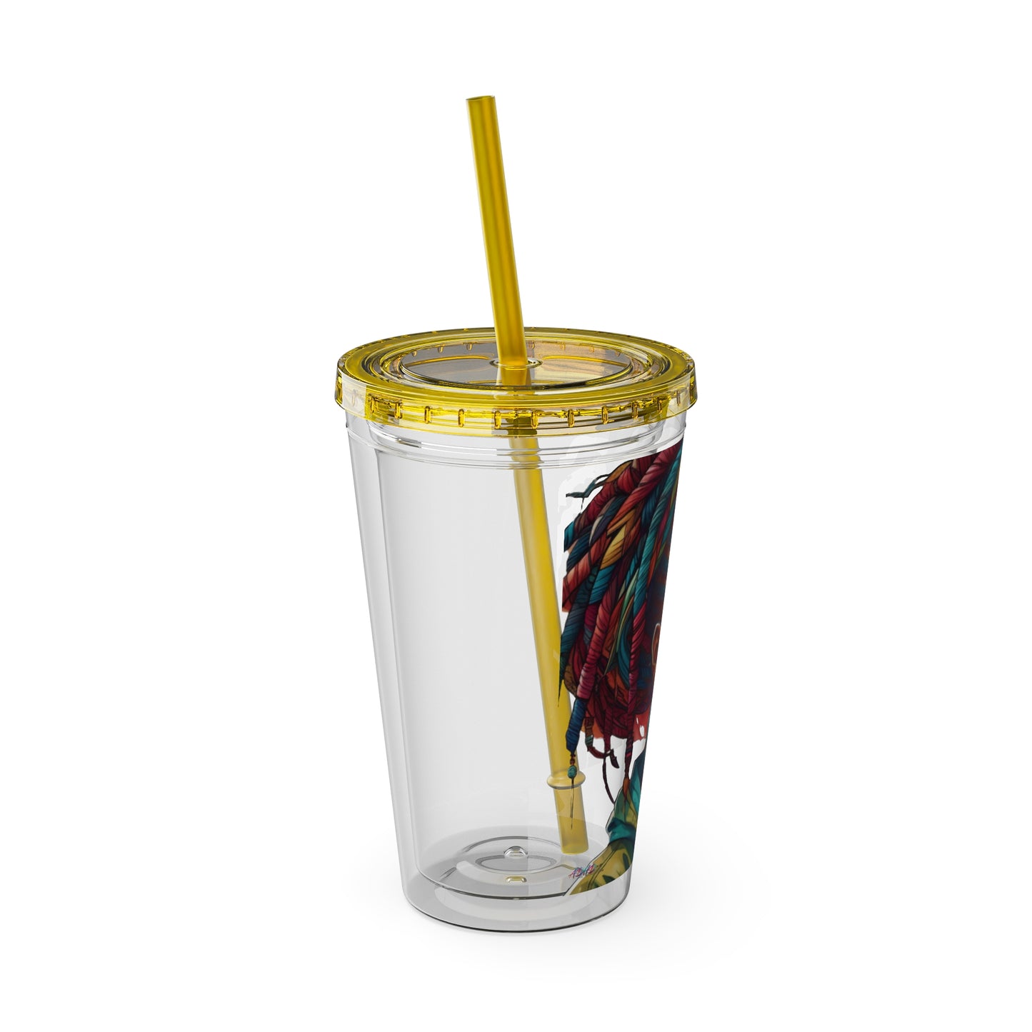 I Am Unique Sunsplash Tumbler with Straw, 16oz