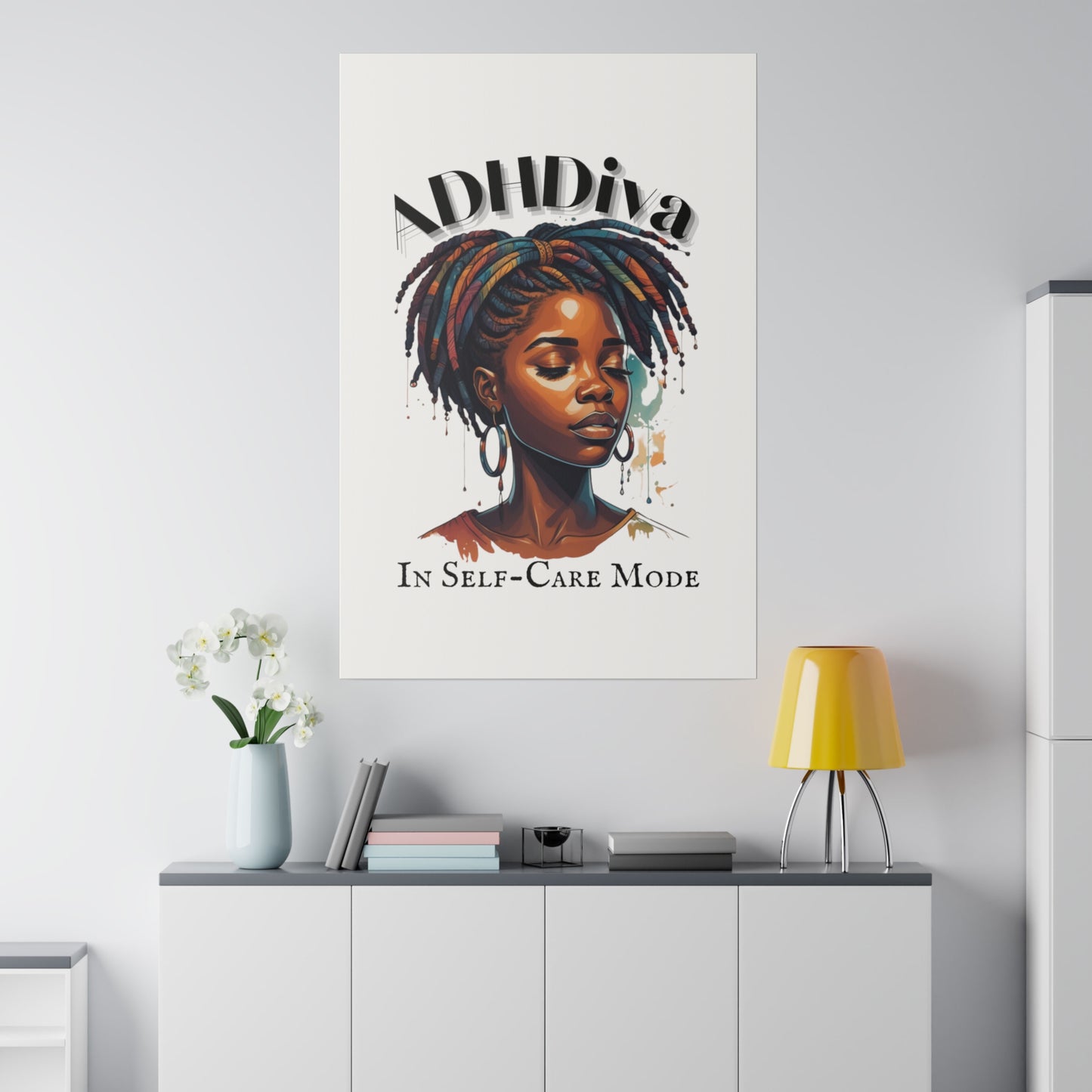 ADHDivas In Self-Care Mode - Matte Canvas, Stretched, 0.75"