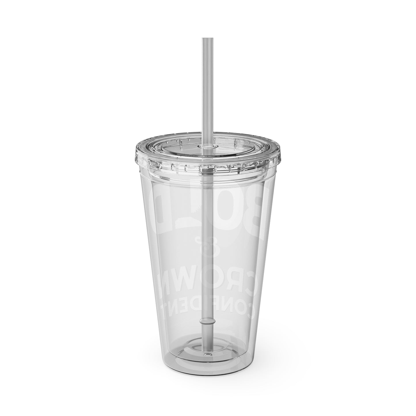 Bold and Crown Confidence Sunsplash Tumbler with Straw, 16oz