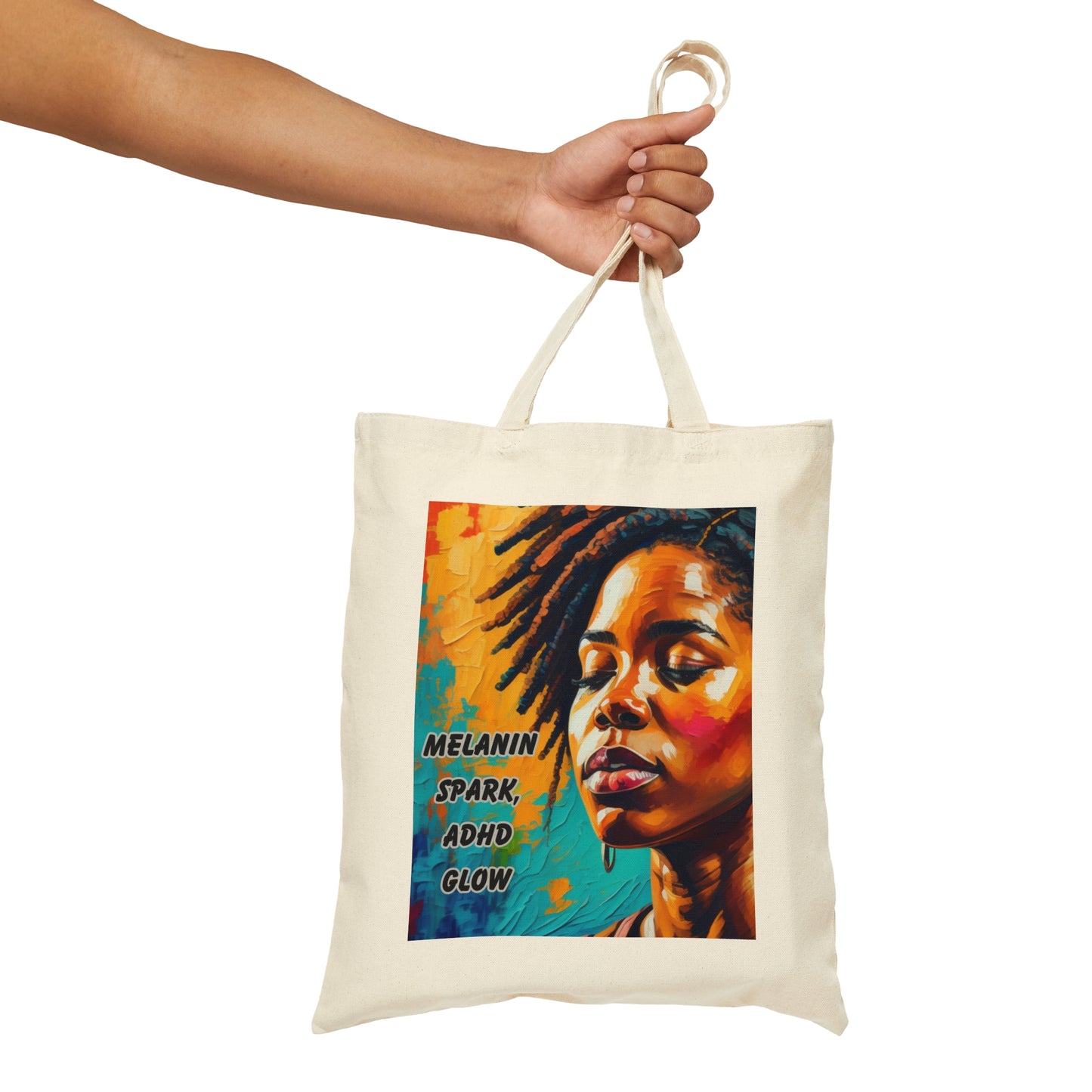 Melanin Spark - ADHD Glow Cotton Canvas Tote Bag