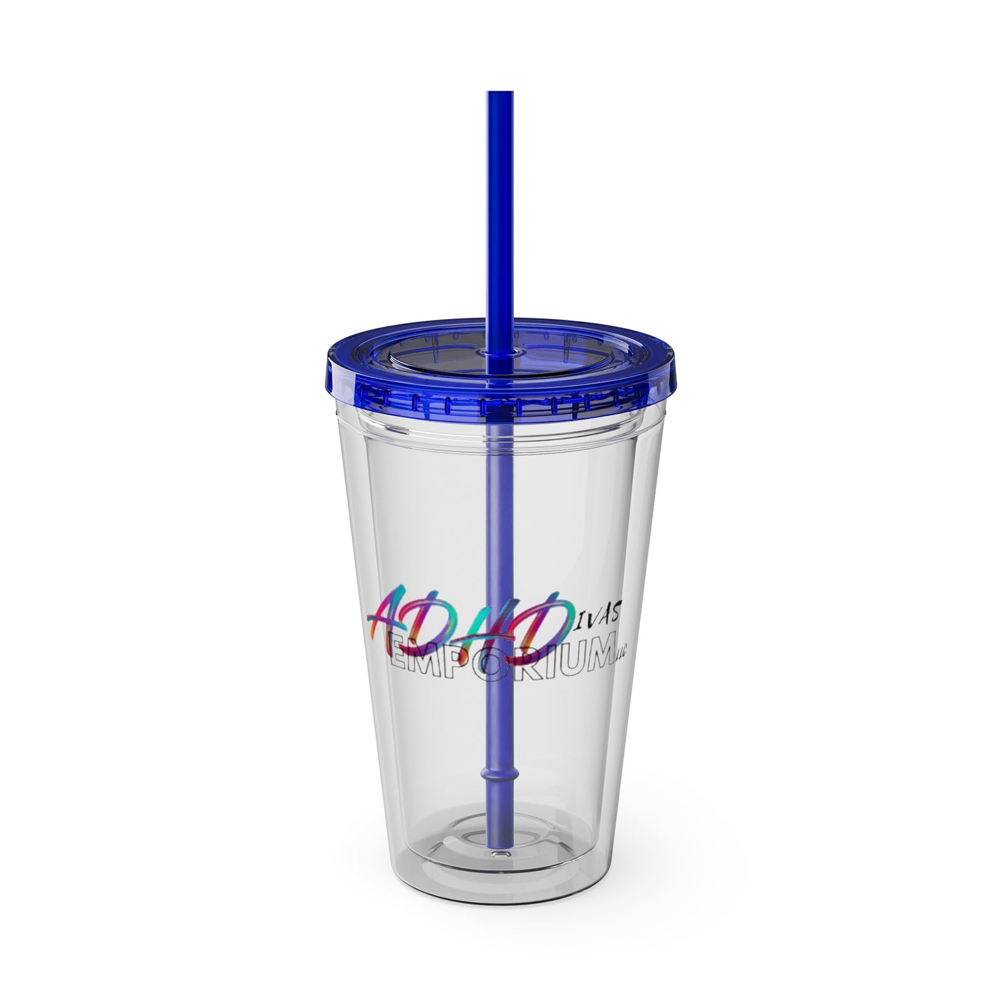 ADHDivas Emporium Sunsplash Tumbler with Straw, 16oz