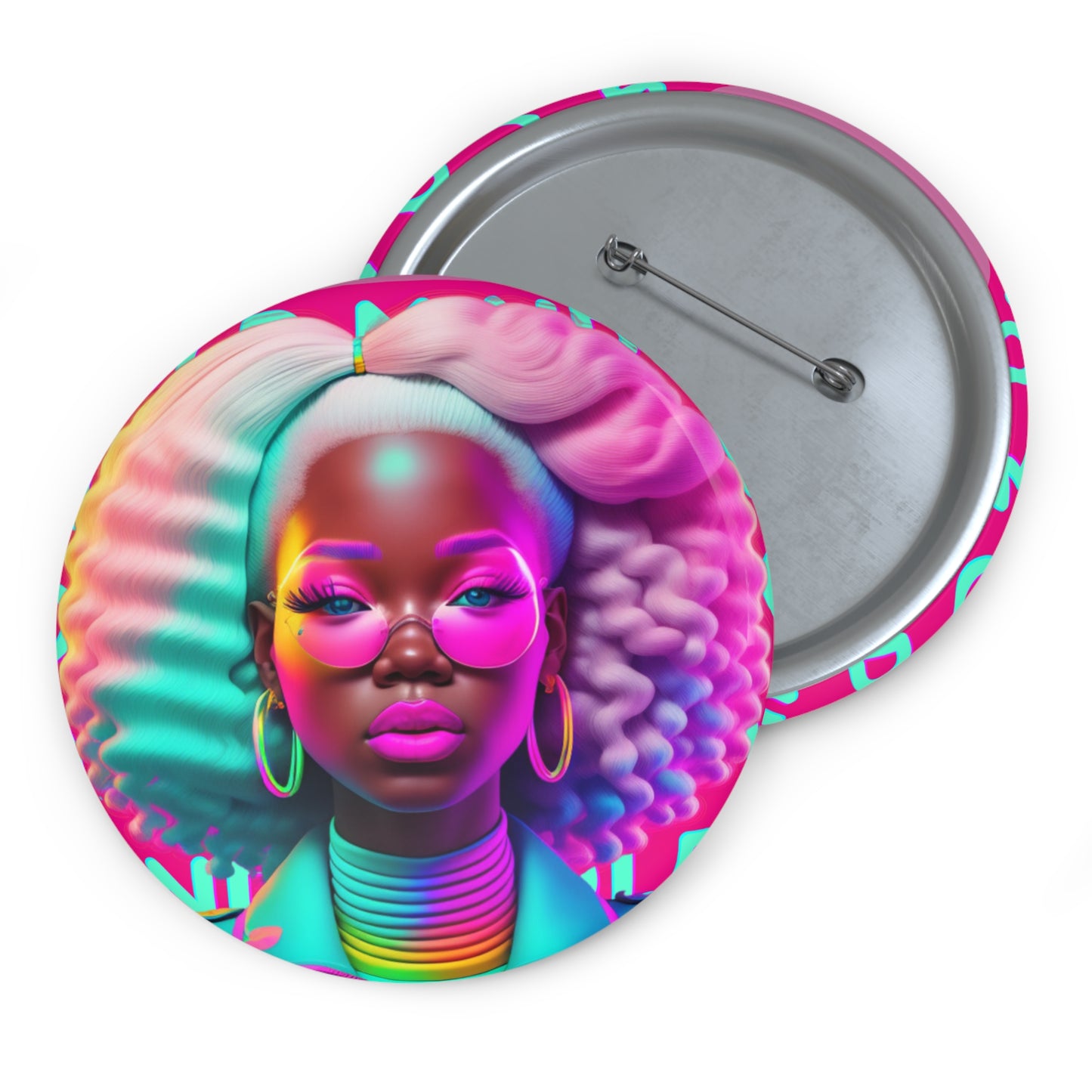 Bold Minds - Melanin Divine Custom Pin Buttons