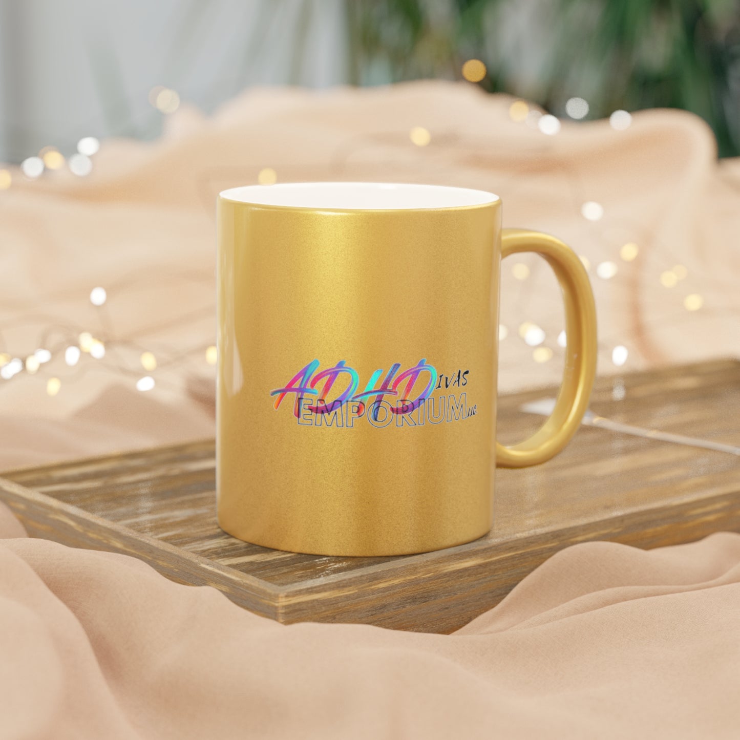 ADHDivas Emporium LLC. Metallic Mug (Silver\Gold)