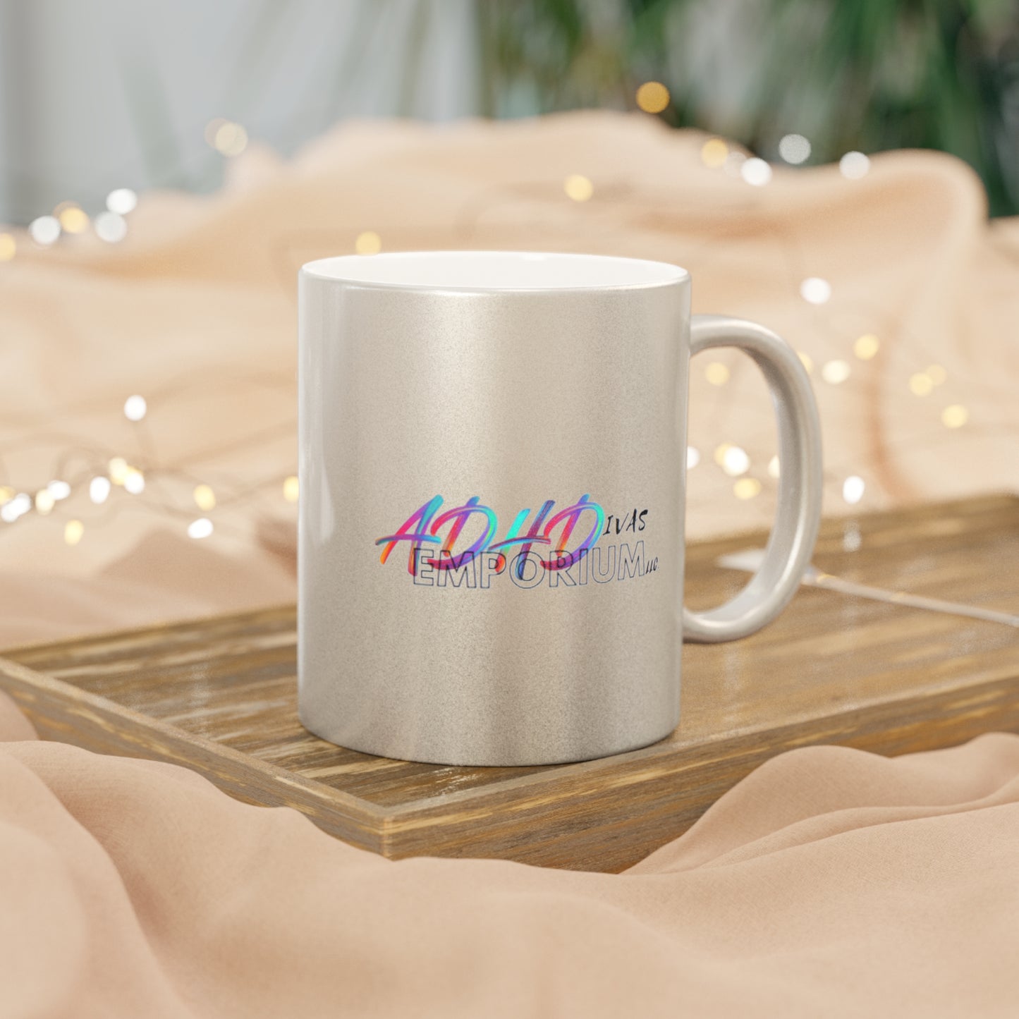 ADHDivas Emporium LLC. Metallic Mug (Silver\Gold)