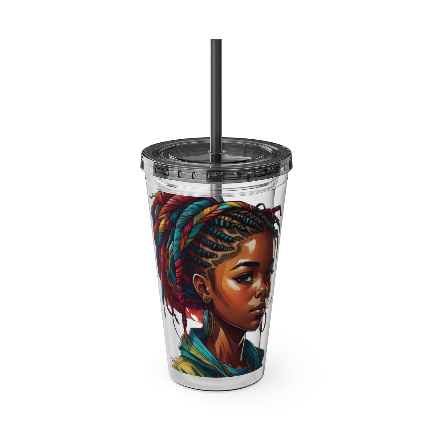 I Am Unique Sunsplash Tumbler with Straw, 16oz