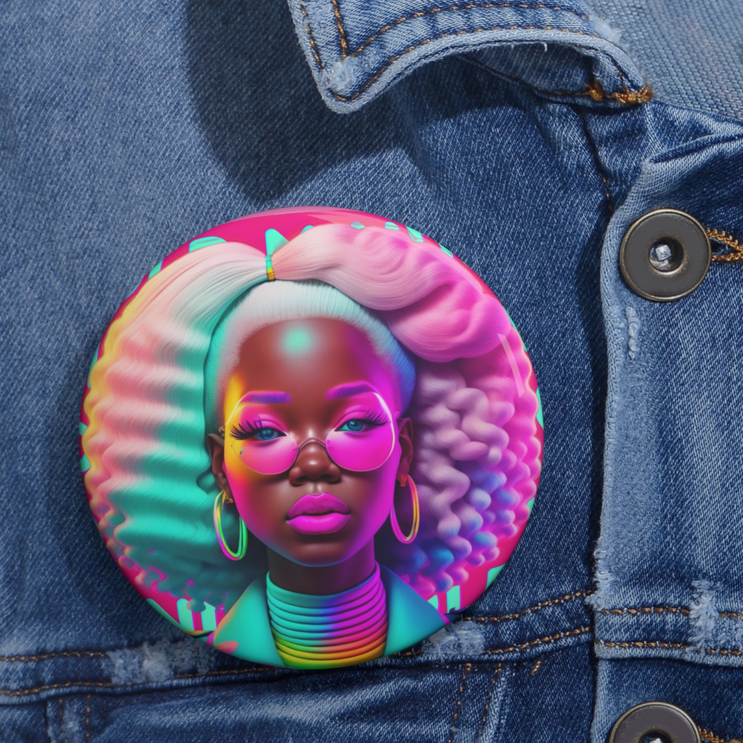 Bold Minds - Melanin Divine Custom Pin Buttons