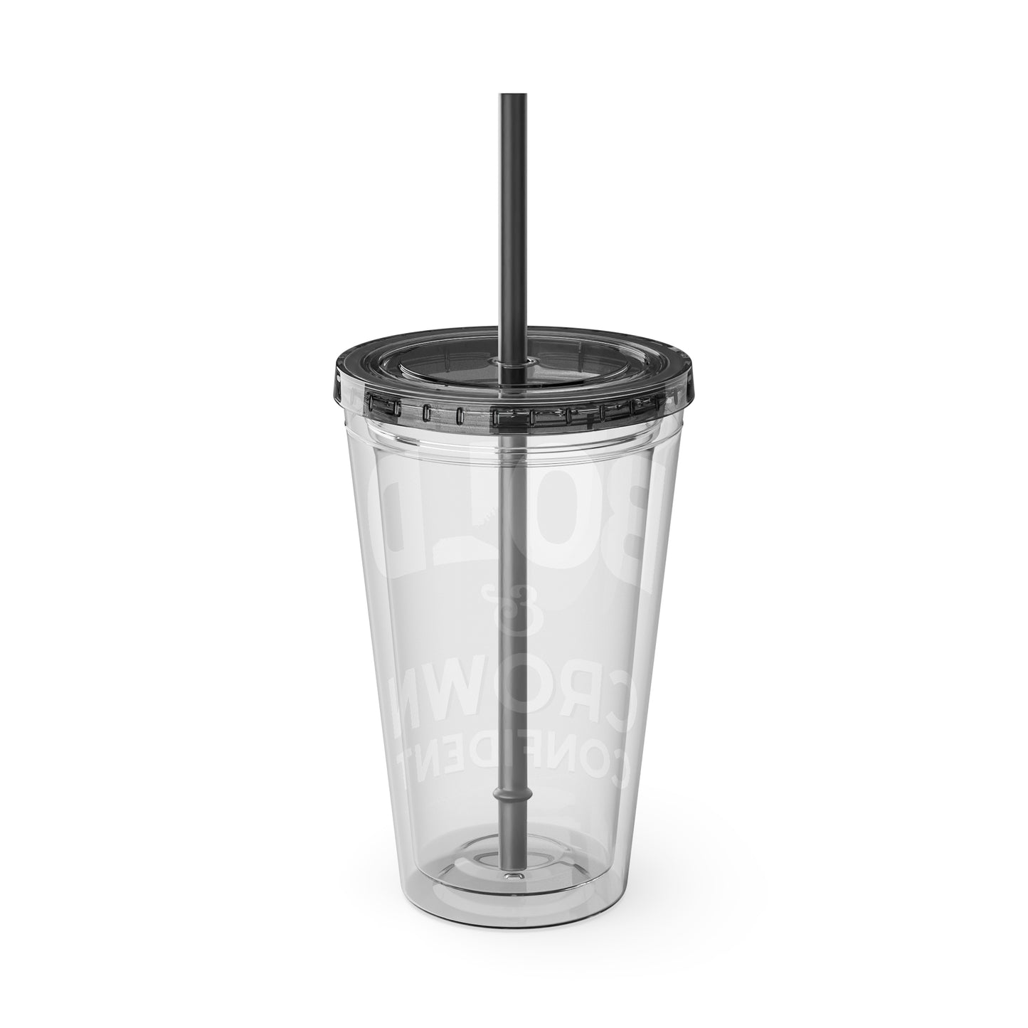 Bold and Crown Confidence Sunsplash Tumbler with Straw, 16oz