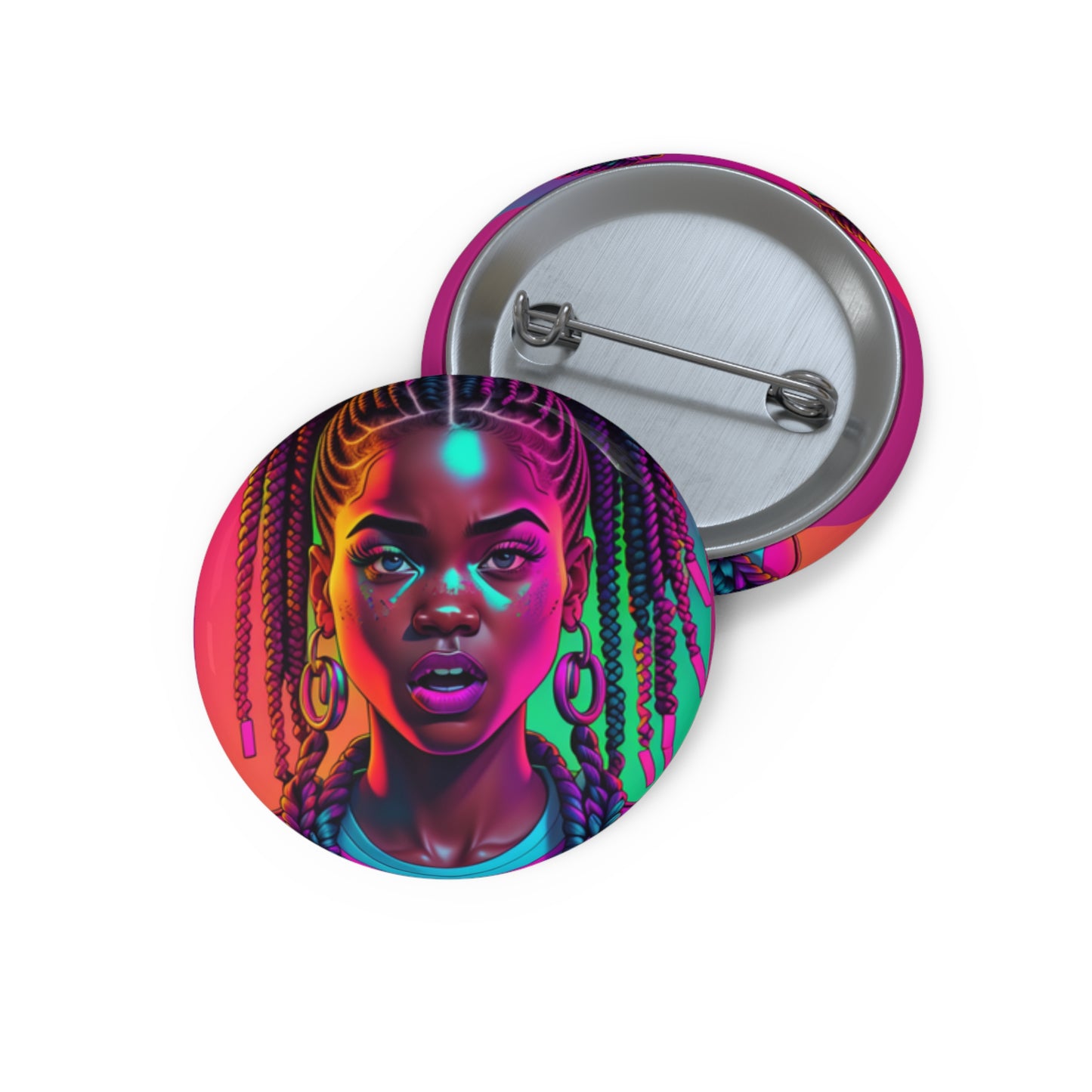 ADHD Dazzle - Melanin Blaze Custom Pin Buttons