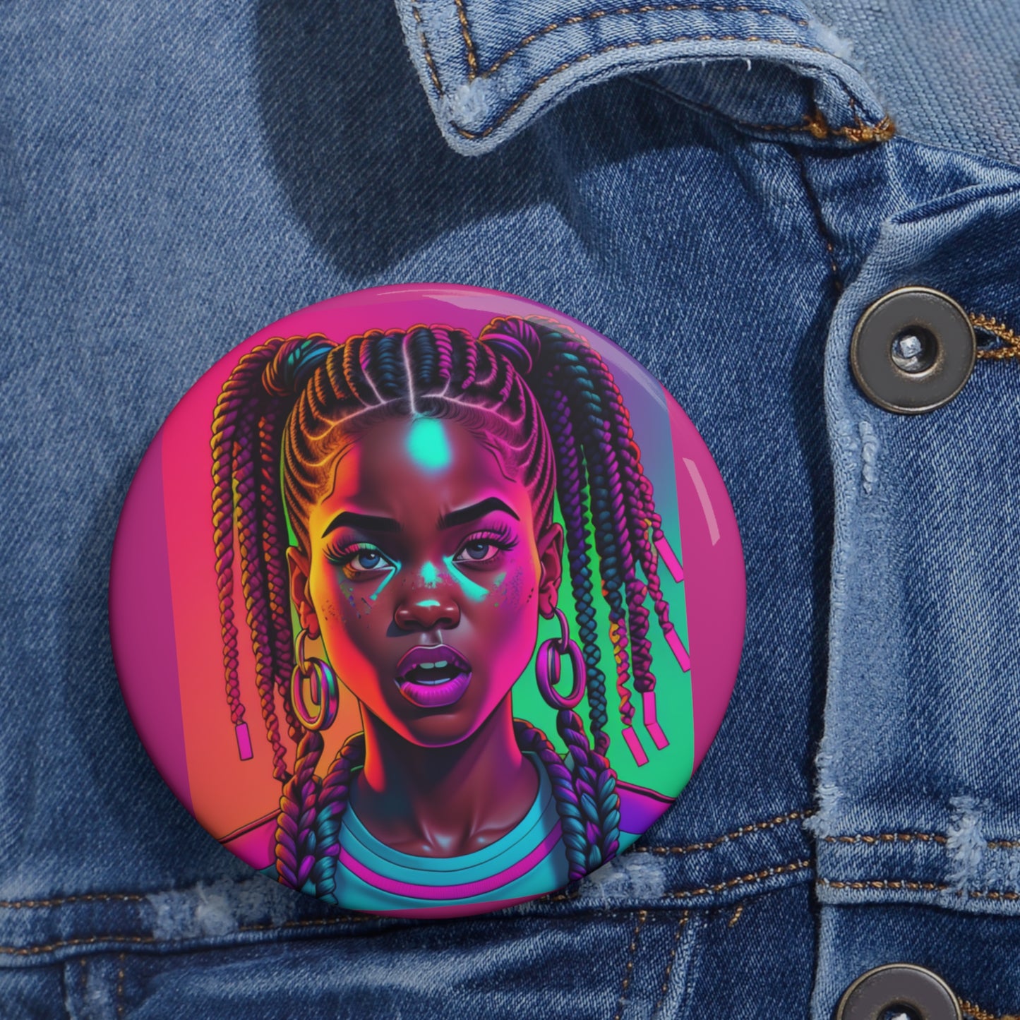 ADHD Dazzle - Melanin Blaze Custom Pin Buttons