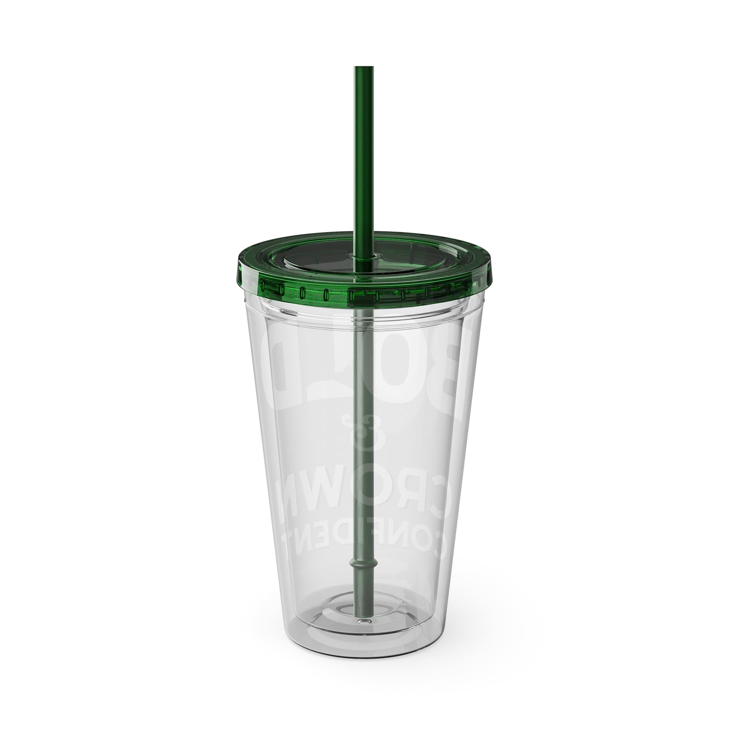 Bold and Crown Confidence Sunsplash Tumbler with Straw, 16oz