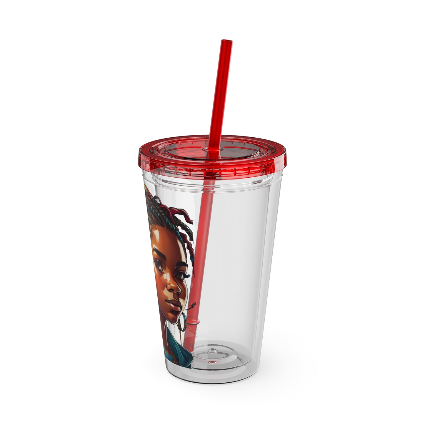 I Am Unique Sunsplash Tumbler with Straw, 16oz