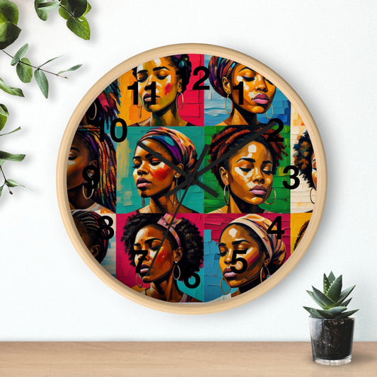 ADHD Excellence in Melanin Hue Wall Clock