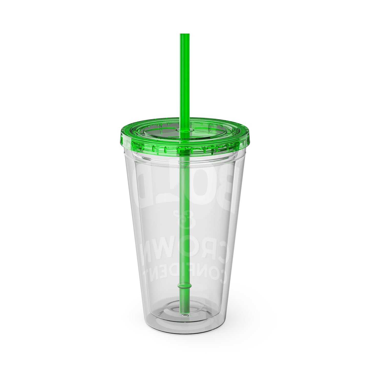 Bold and Crown Confidence Sunsplash Tumbler with Straw, 16oz