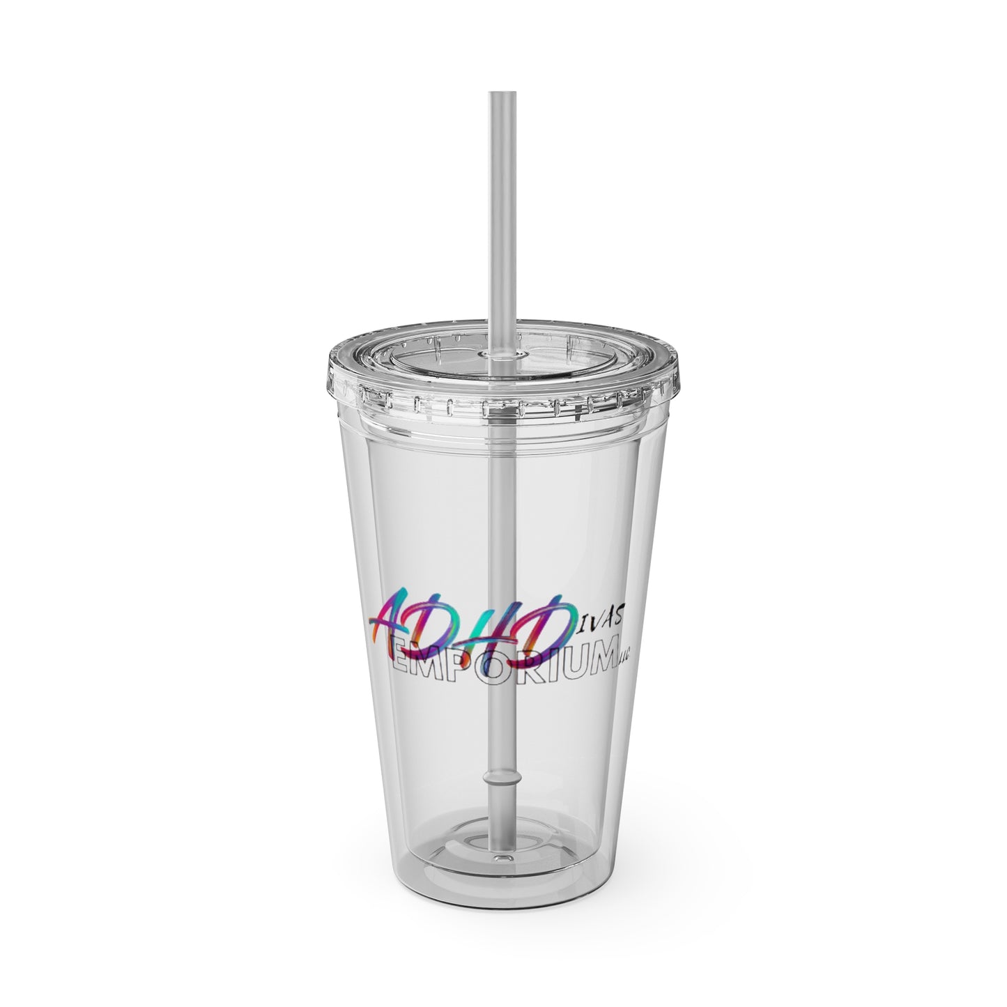 ADHDivas Emporium Sunsplash Tumbler with Straw, 16oz