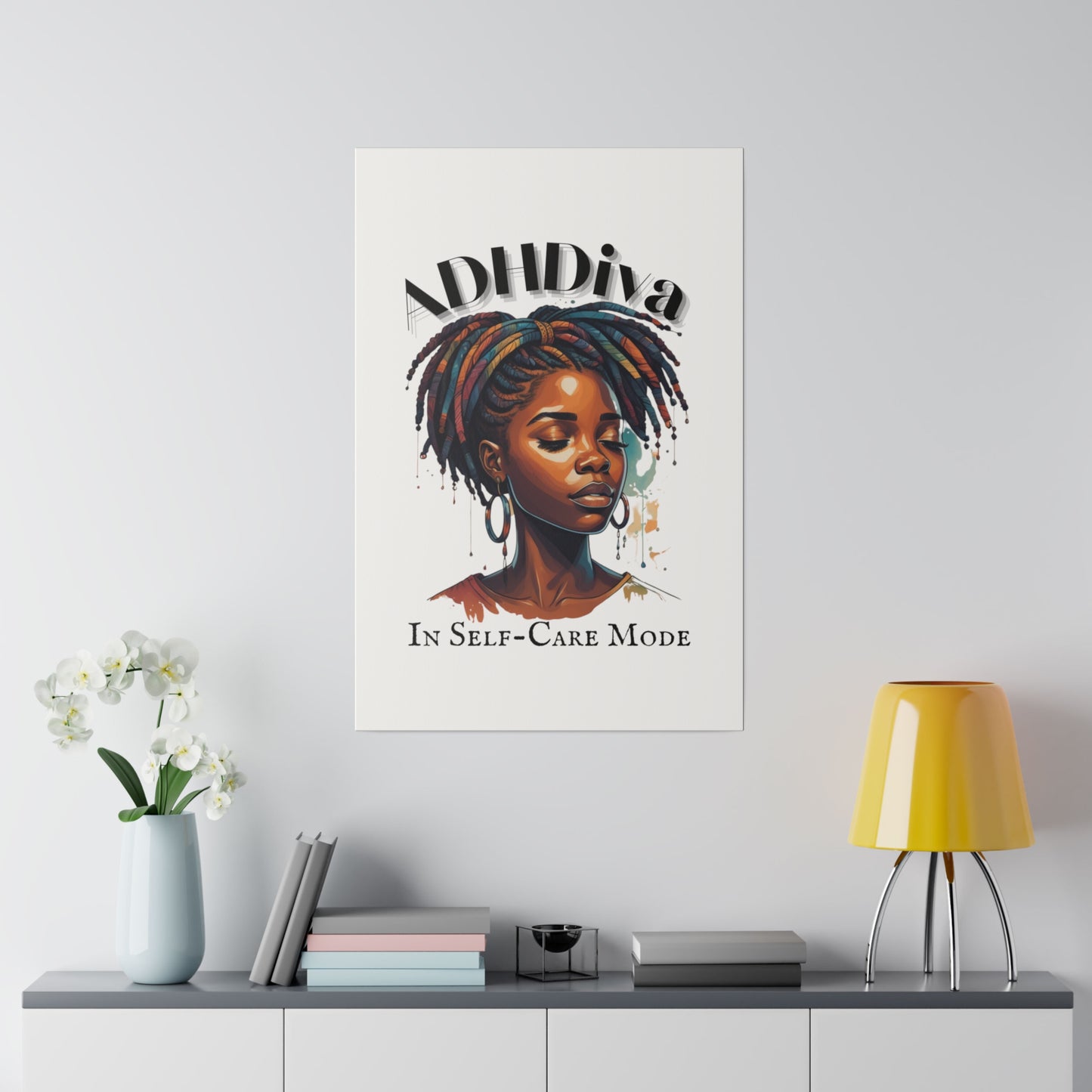 ADHDivas In Self-Care Mode - Matte Canvas, Stretched, 0.75"