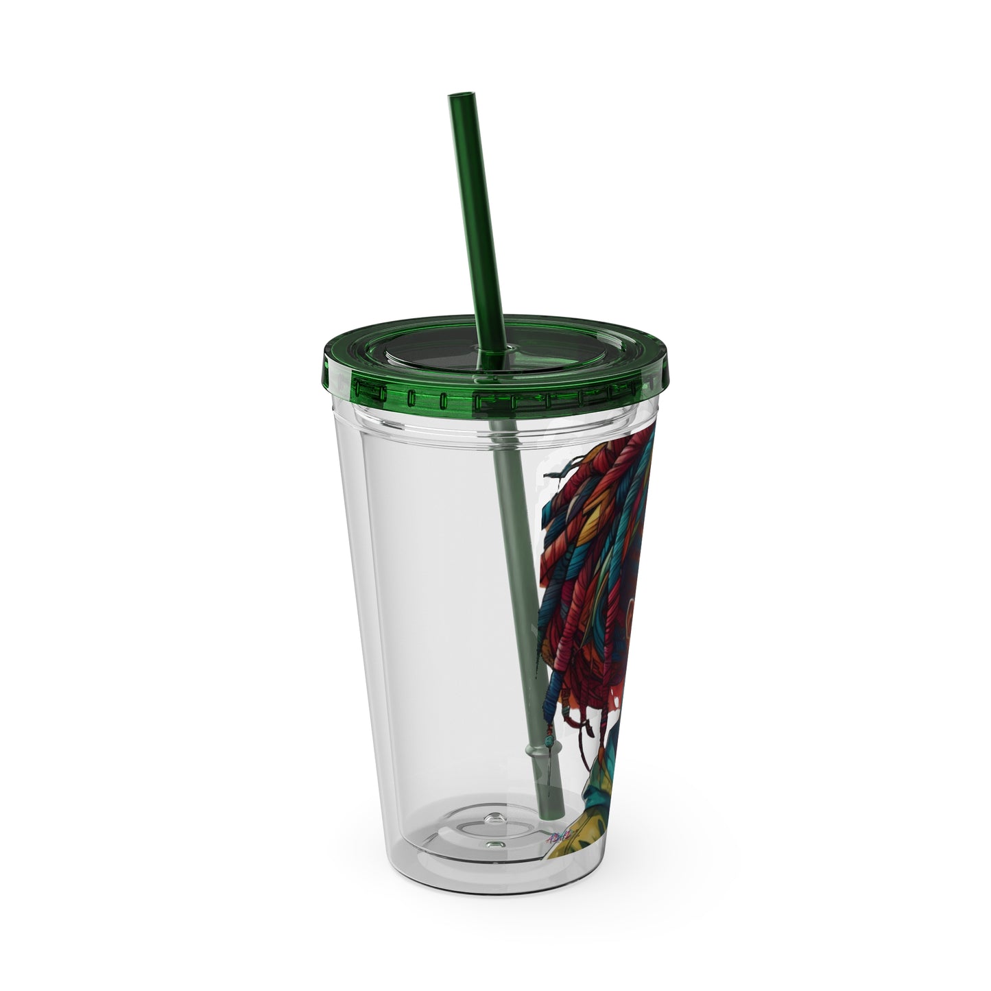 I Am Unique Sunsplash Tumbler with Straw, 16oz