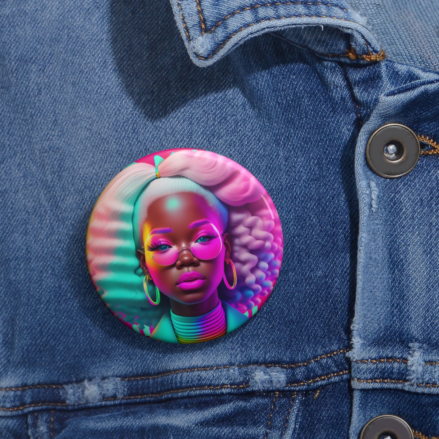 Bold Minds - Melanin Divine Custom Pin Buttons