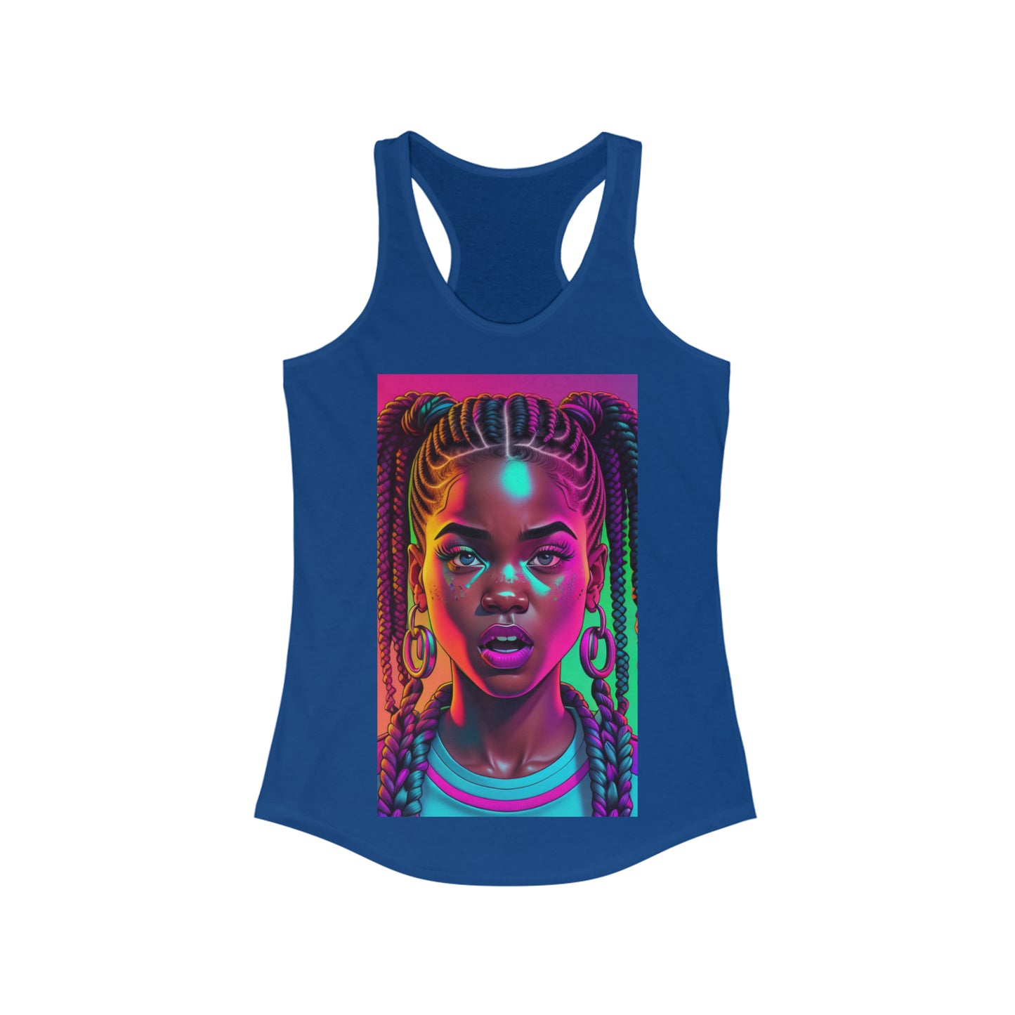 ADHD Dazzle - Melanin Blaze Women's Ideal Racerback Tank