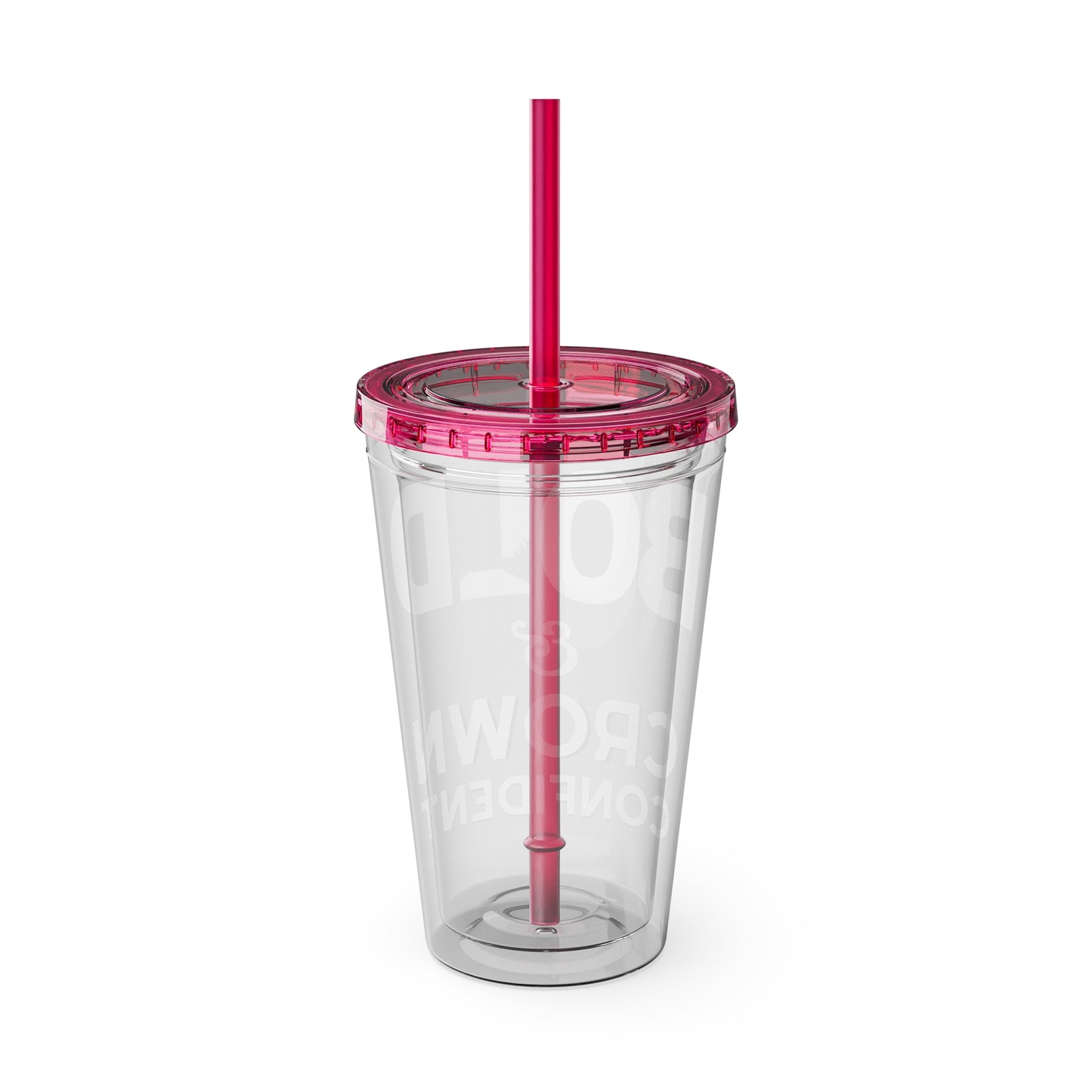 Bold and Crown Confidence Sunsplash Tumbler with Straw, 16oz