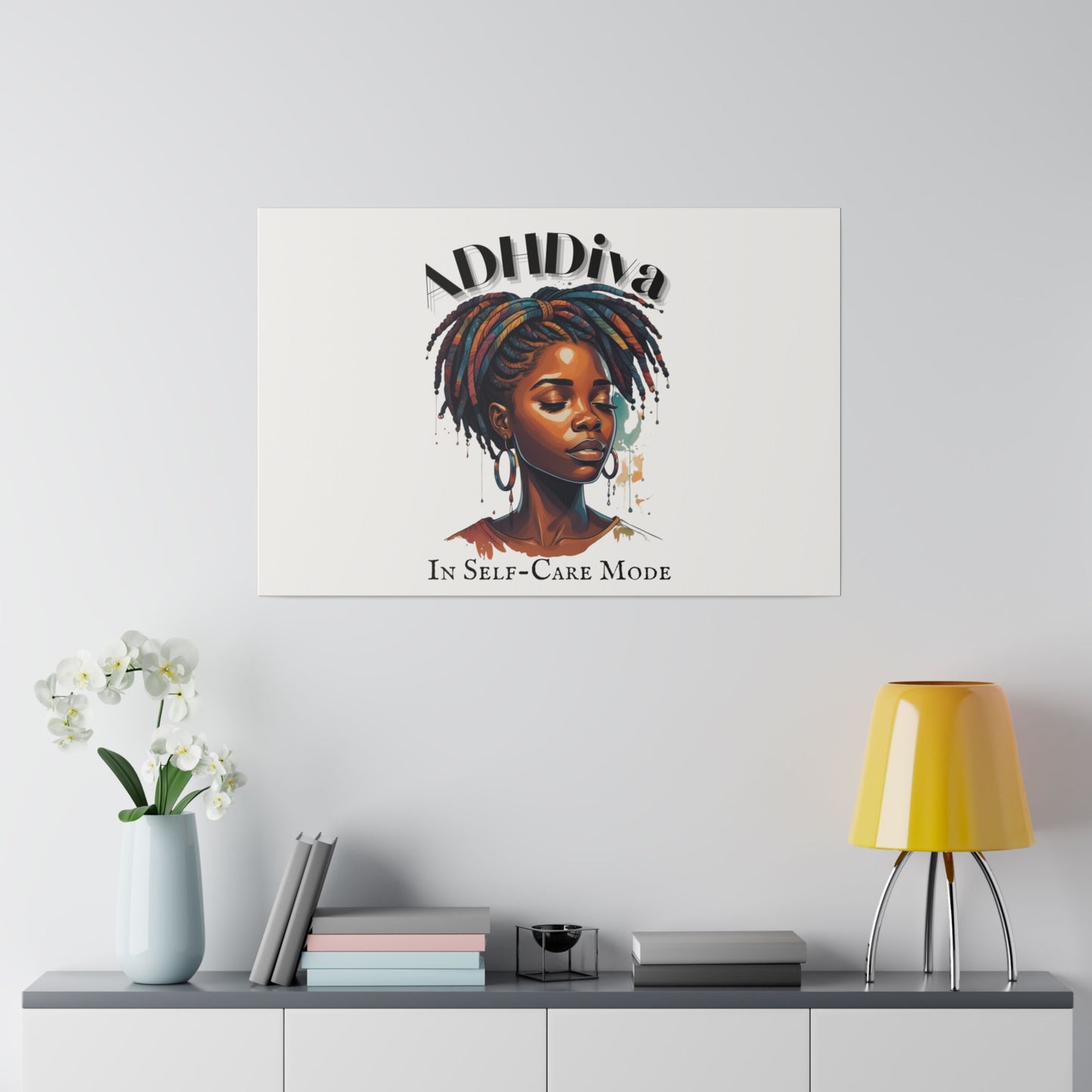 ADHDivas In Self-Care Mode - Matte Canvas, Stretched, 0.75"