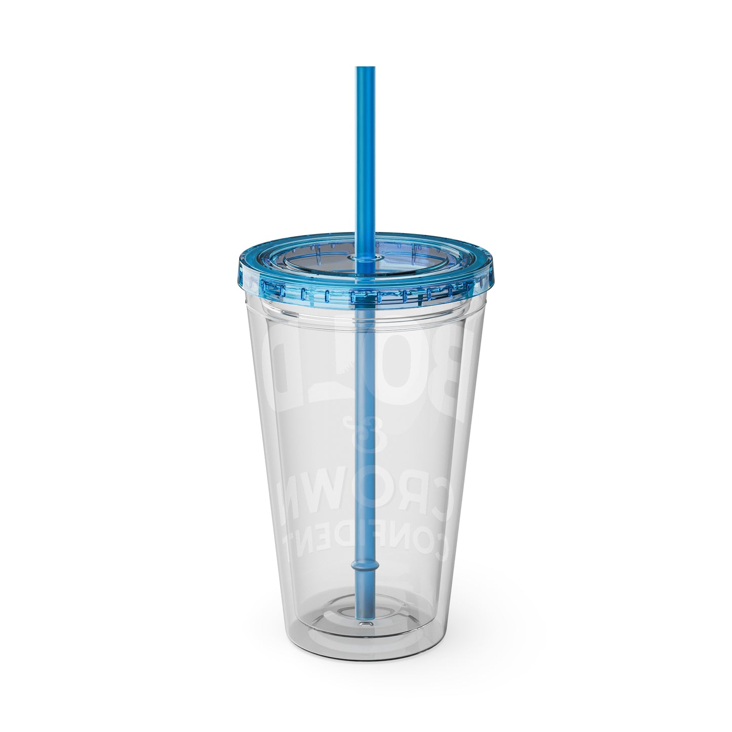 Bold and Crown Confidence Sunsplash Tumbler with Straw, 16oz