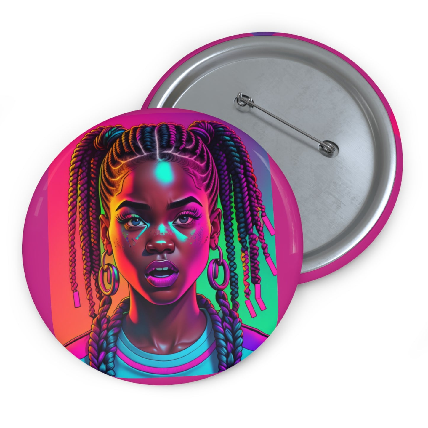 ADHD Dazzle - Melanin Blaze Custom Pin Buttons