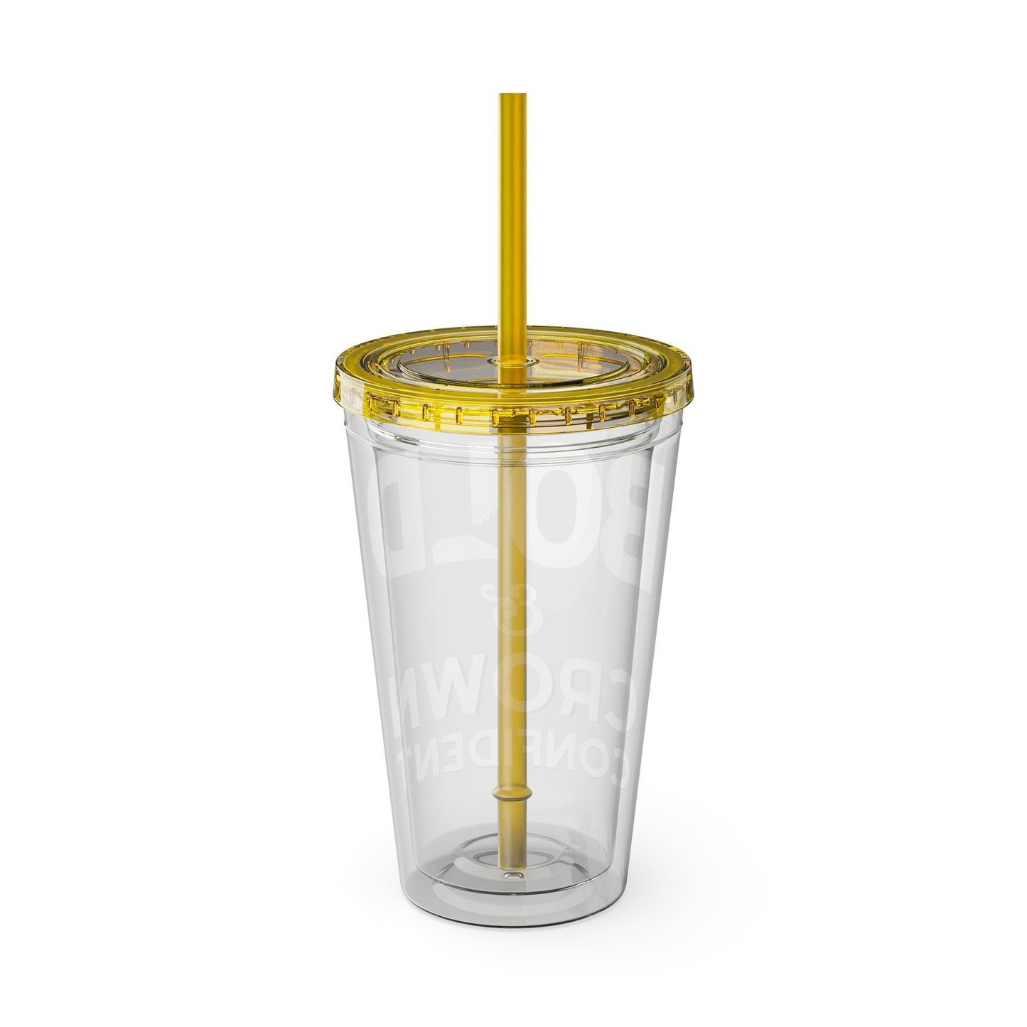 Bold and Crown Confidence Sunsplash Tumbler with Straw, 16oz