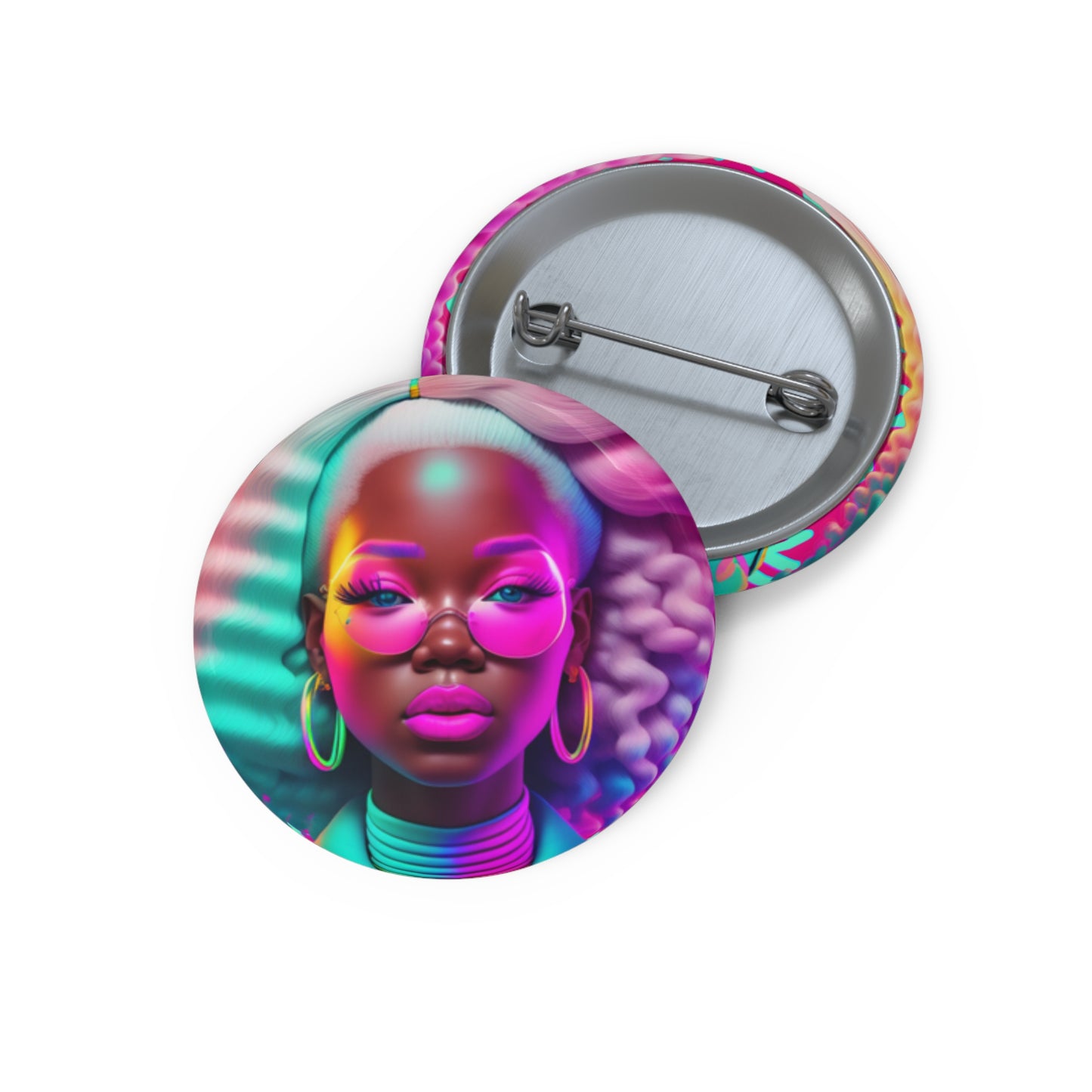 Bold Minds - Melanin Divine Custom Pin Buttons